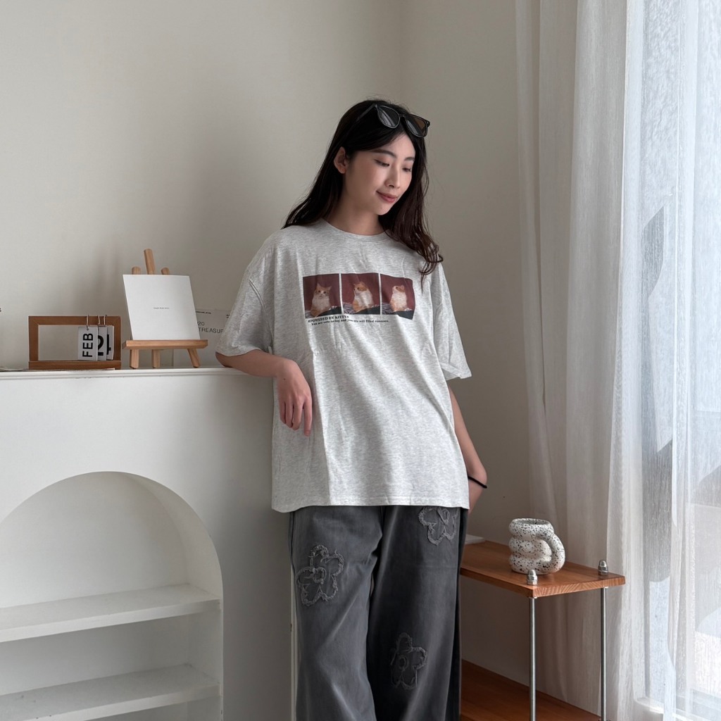 2366 橘貓日常照片短T (R)