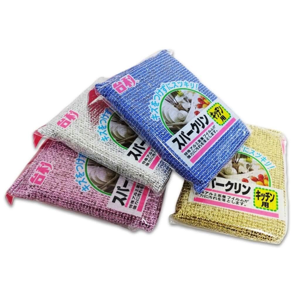 台灣製金蔥菜瓜布(1入)不挑色｜菜瓜布 海綿刷 洗碗布 清潔菜瓜布 廚房清潔刷 去污刷 鍋具清潔【輕鬆購五金百貨】