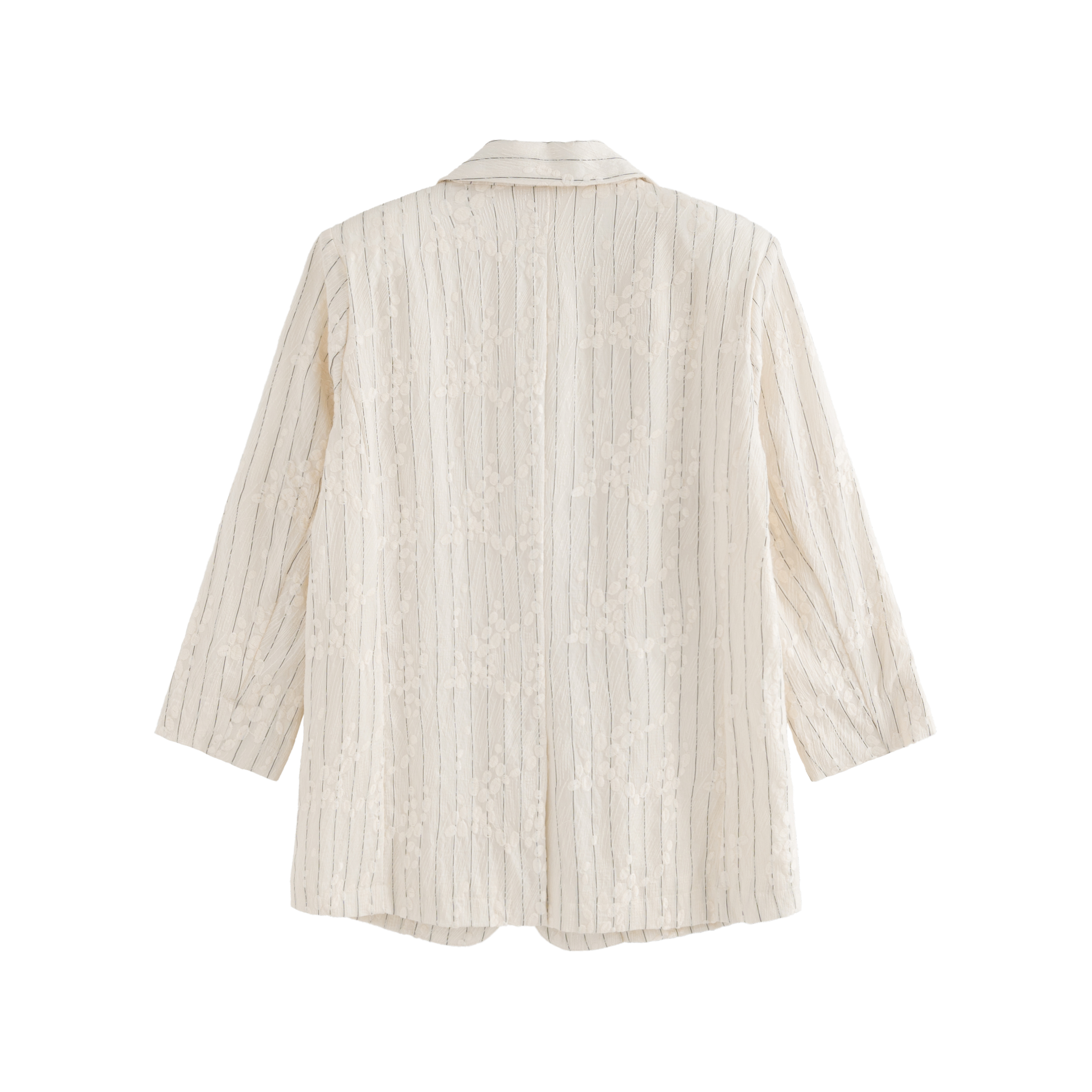 mi-tu 刺繡花西裝外套