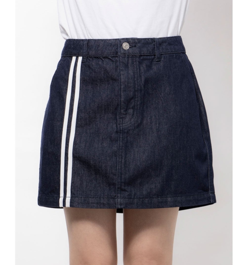 [S] NERDY W'S DENIM TRACK SKIRT,NAVY, PNEF23TS081604 (SN388)