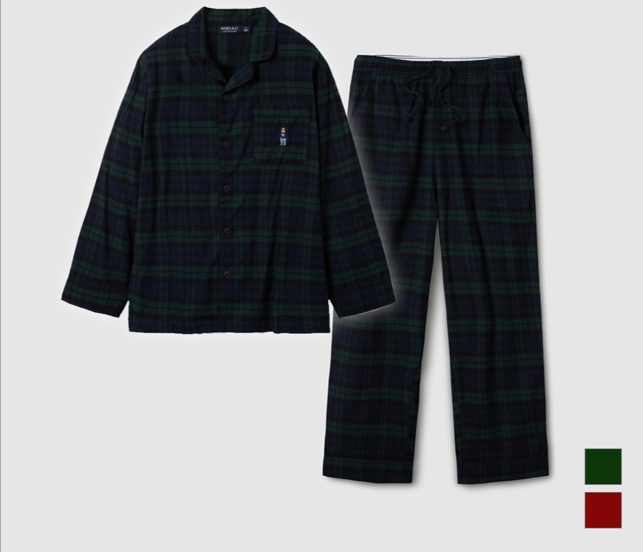 [S] WHO.A.U STEVE PAJAMA SET,HUNTER, WHPPE4V91U-HUNTER (SWAU441)