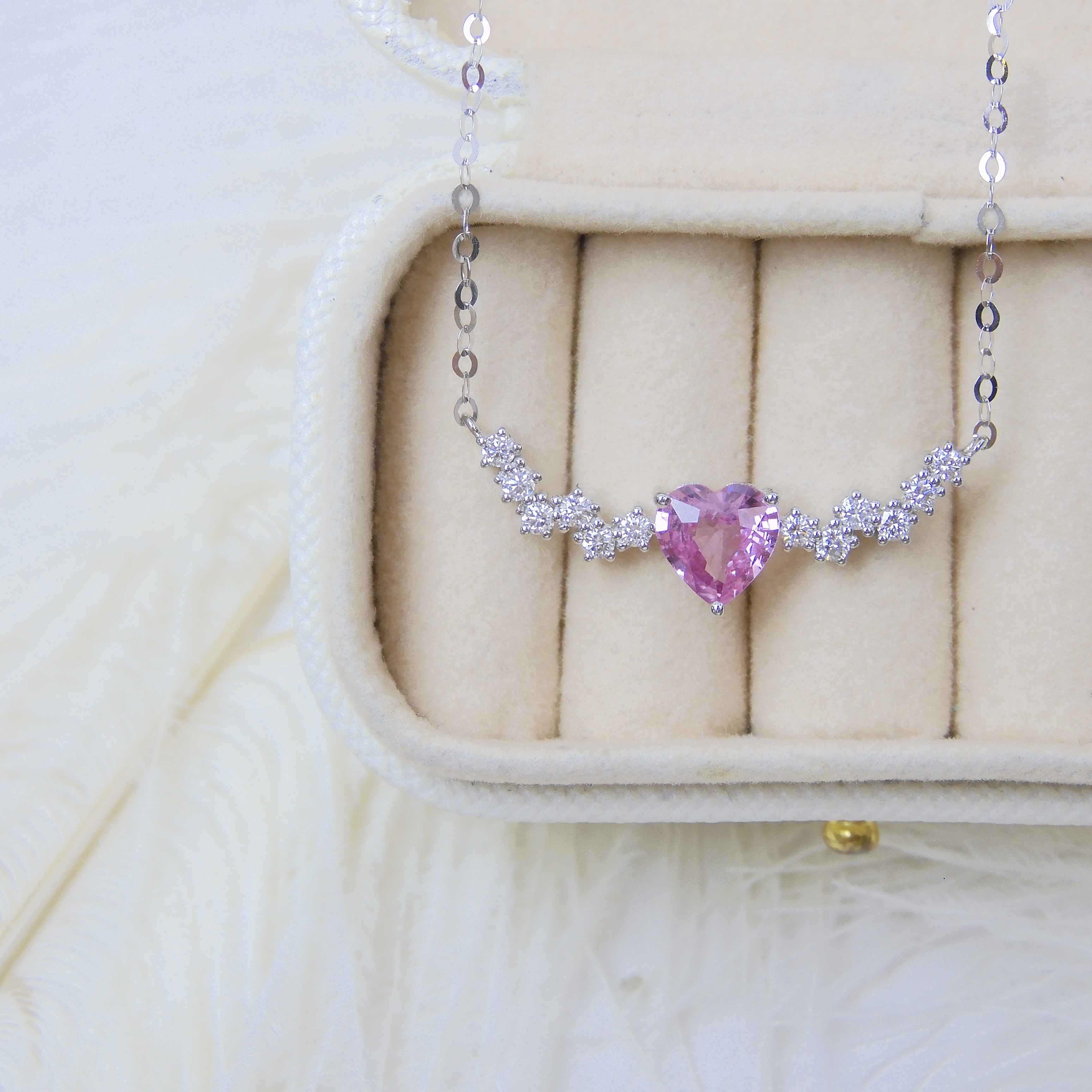 18K金 1.03ct 帕帕拉恰項鏈 (配證書)