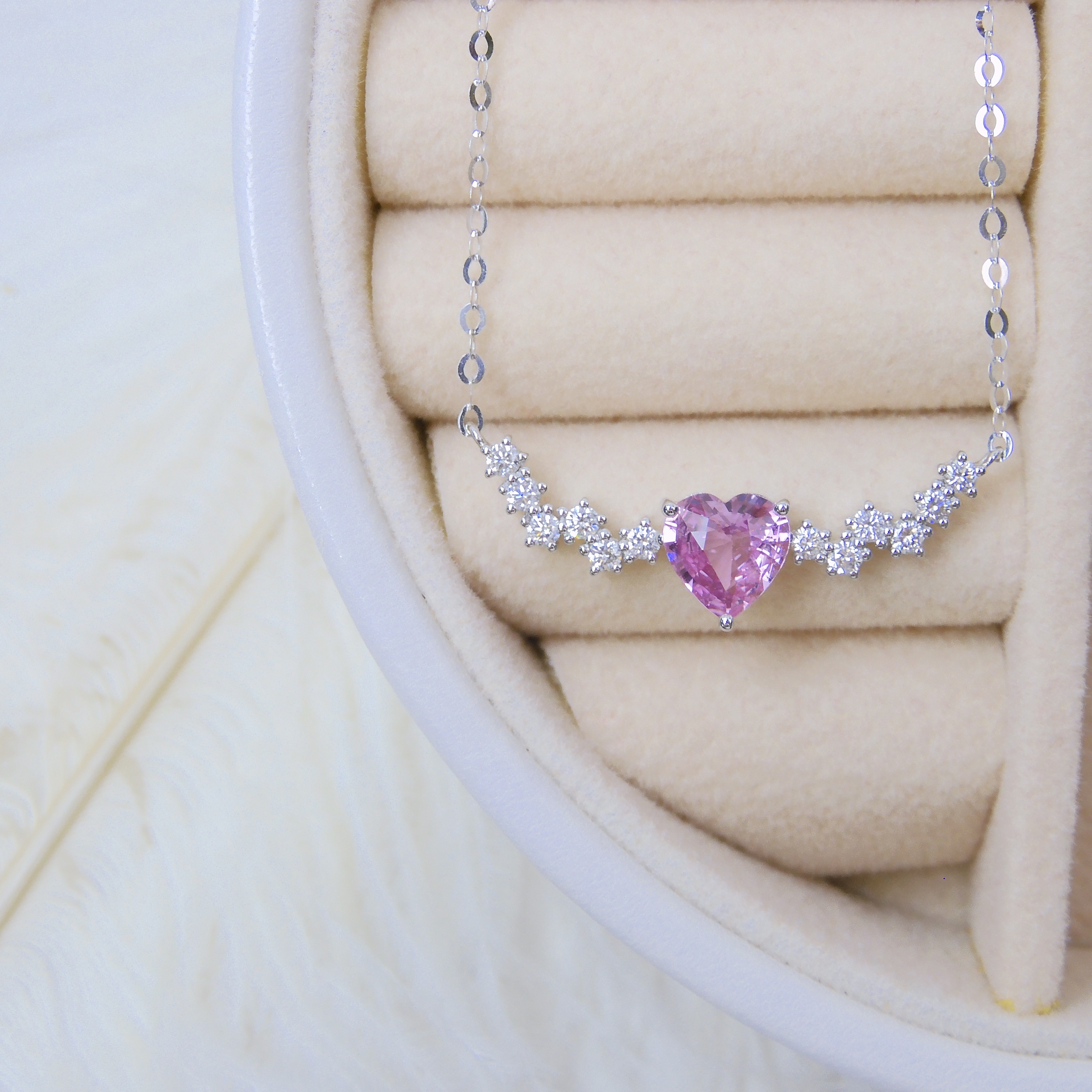 18K金 1.03ct 帕帕拉恰項鏈 (配證書)