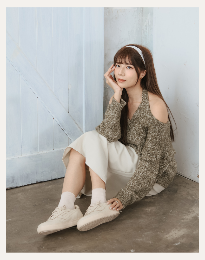 Sanly Joy 南希拚色板鞋 全米色真皮板鞋 女生溫柔穿搭