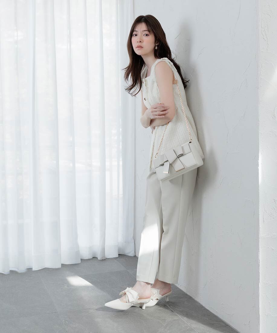 [預購] RANDA 大蝴蝶結穆勒鞋跟鞋