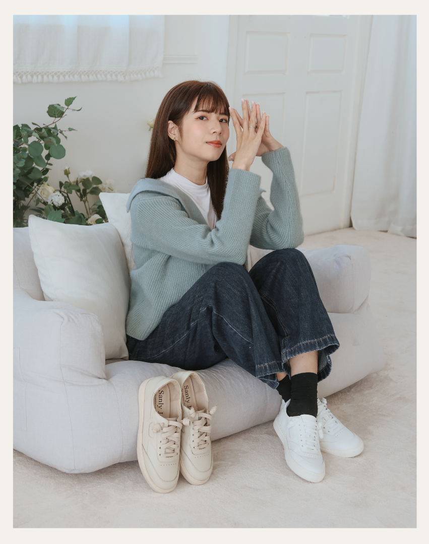 Sanly Joy 南希拚色板鞋 女生百搭休閒板鞋 日常舒適穿搭