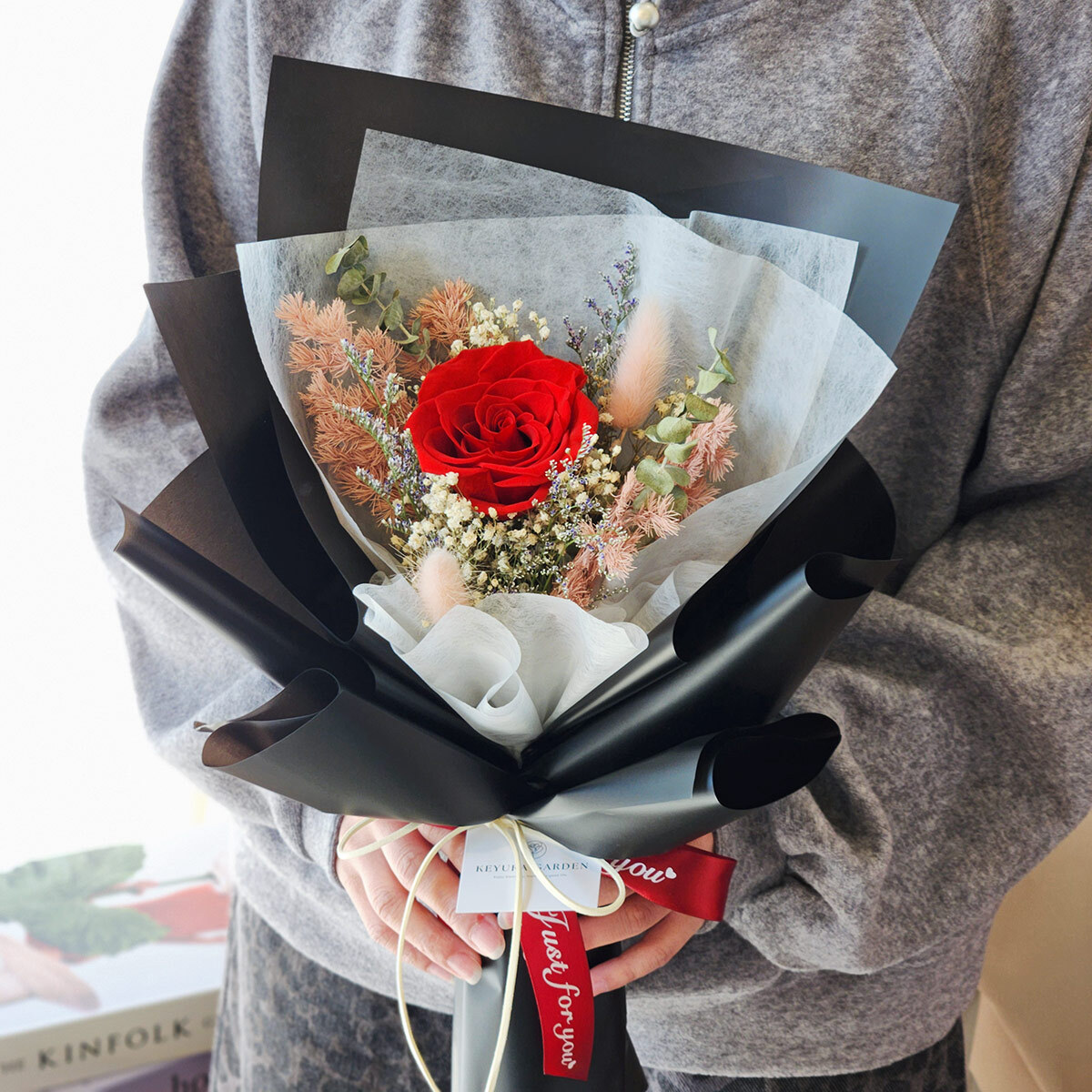 G90｜單朵永生玫瑰花束