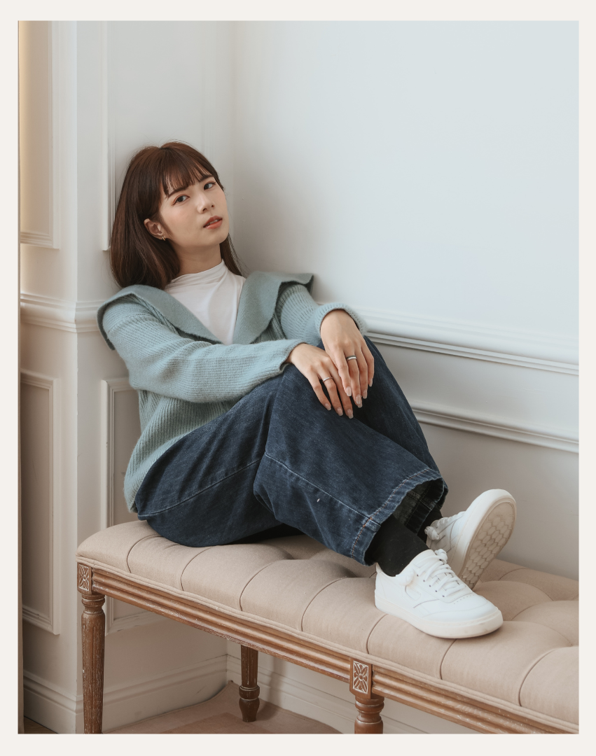 Sanly Joy 南希拚色板鞋 全白小白鞋 女生日常休閒穿搭