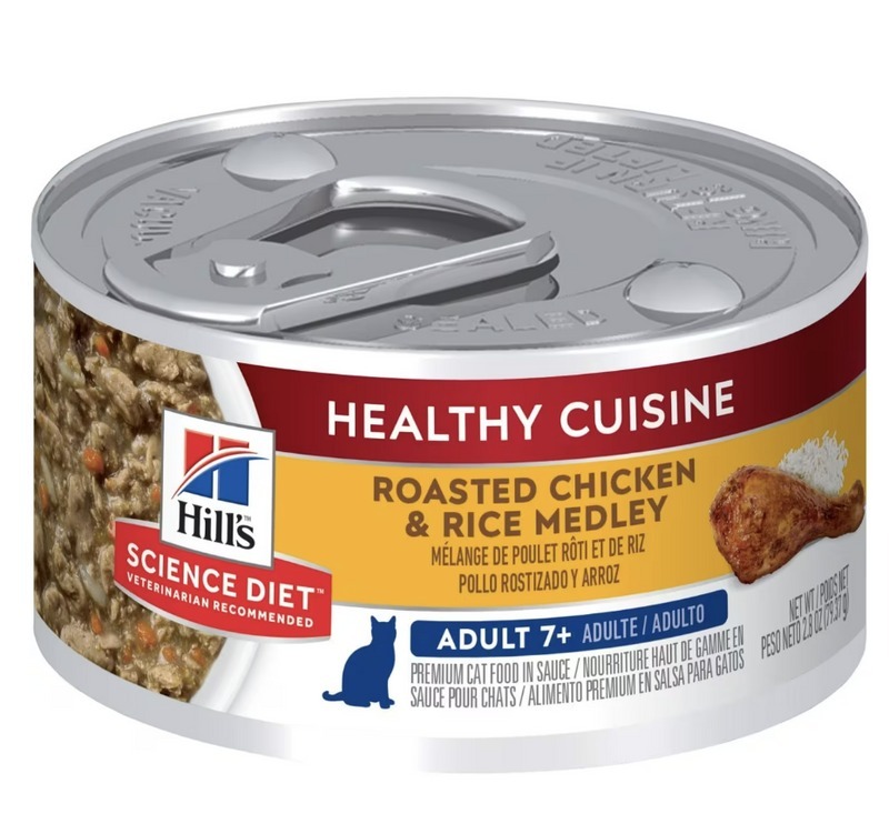 Hill's 貓罐 高齡貓7+雞肉及米 2.8oz,10446- 原箱24罐