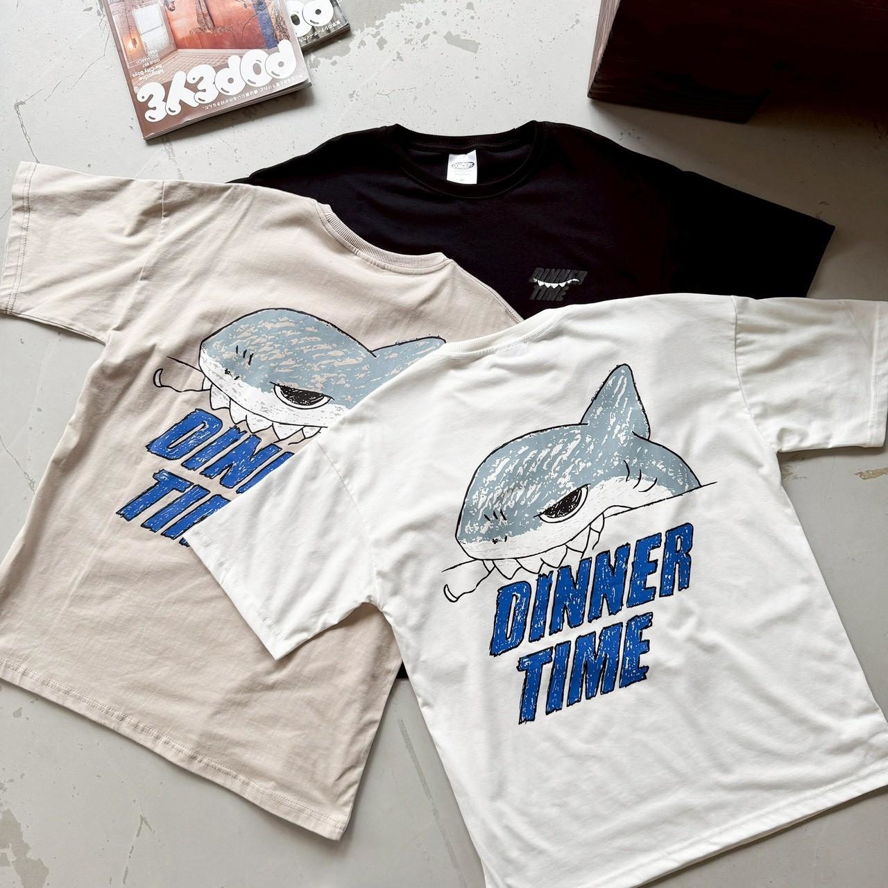 DINNER TIME 鯊魚插畫印花短T 18964