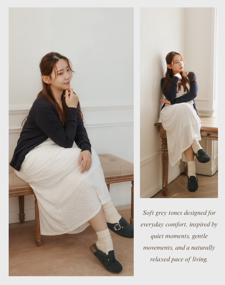 Sanly Joy 記憶沙發勃肯鞋 復古藍勃肯拖鞋 女生舒適日常穿搭