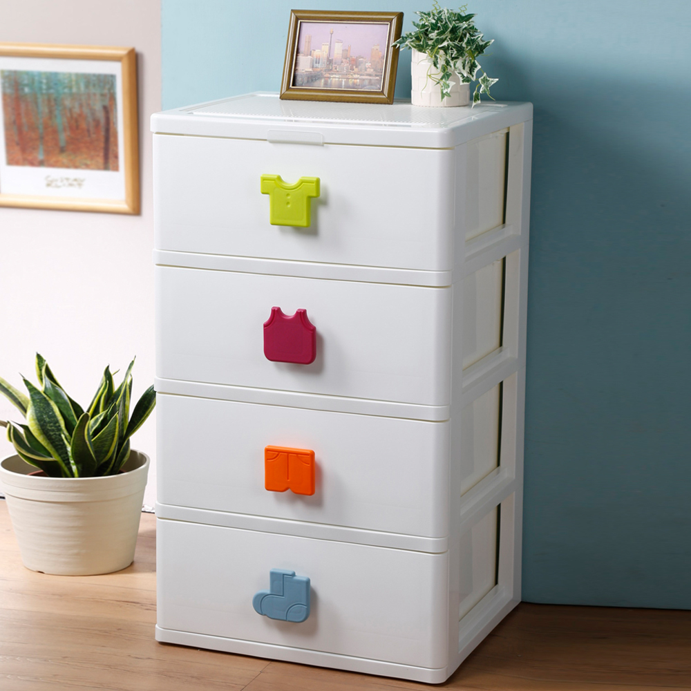 《真心良品》》KEYWAY聯府  特大EQ四層抽屜收納櫃138L(附輪) 面寬54cm  SP840