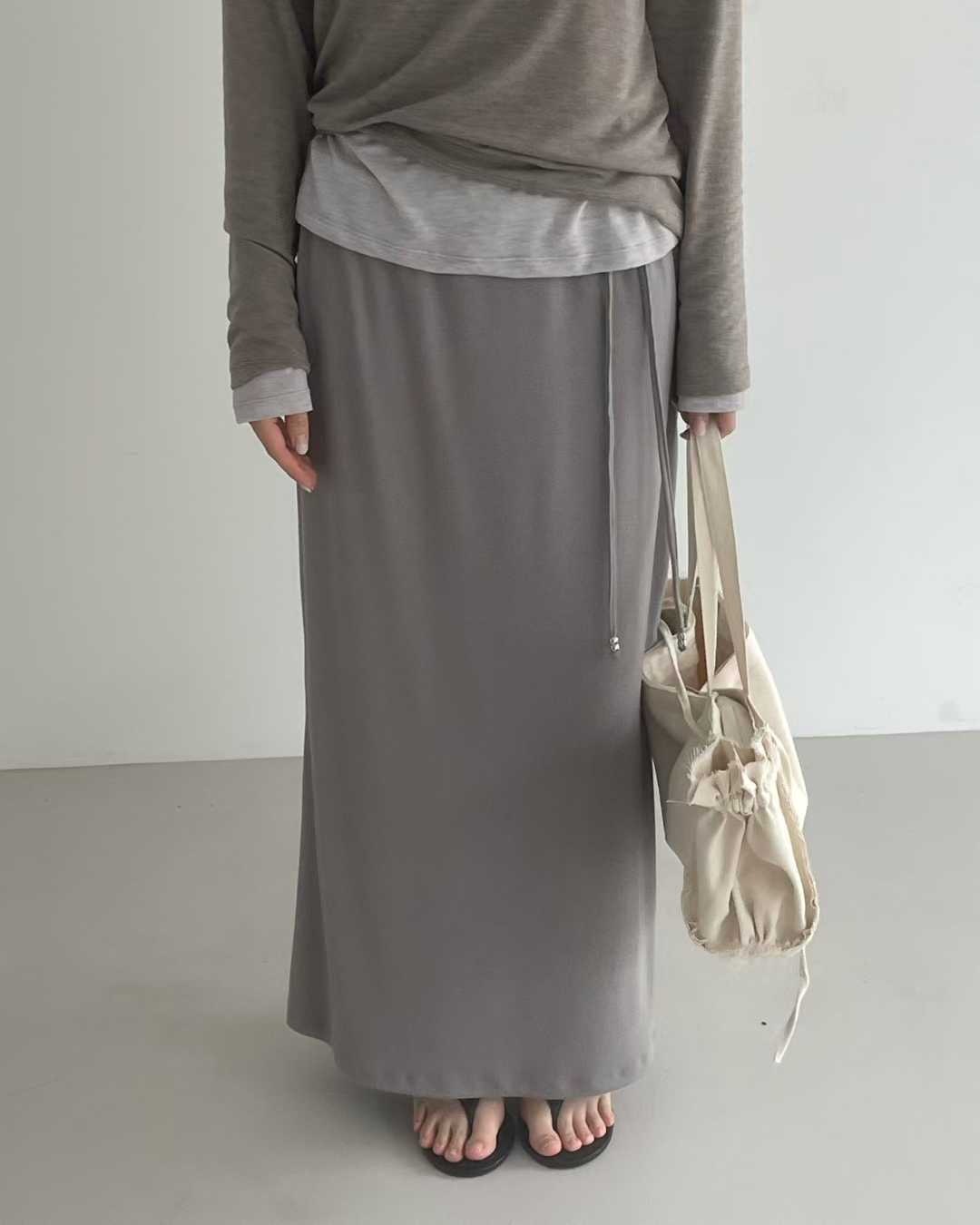 B02-銀扣舒服棉裙(3色)