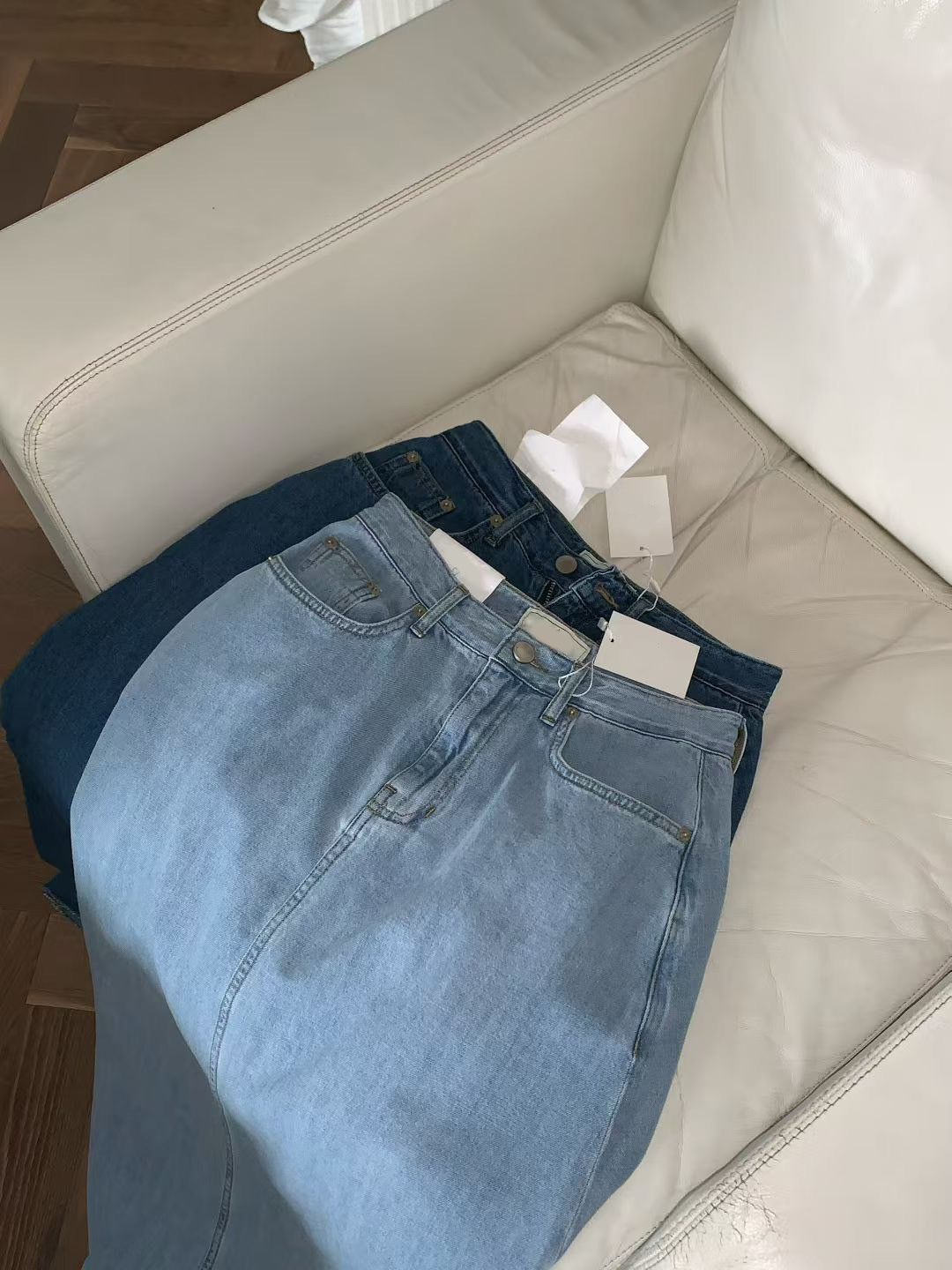 復古女子挺版A字牛仔長裙-S-L / 2色