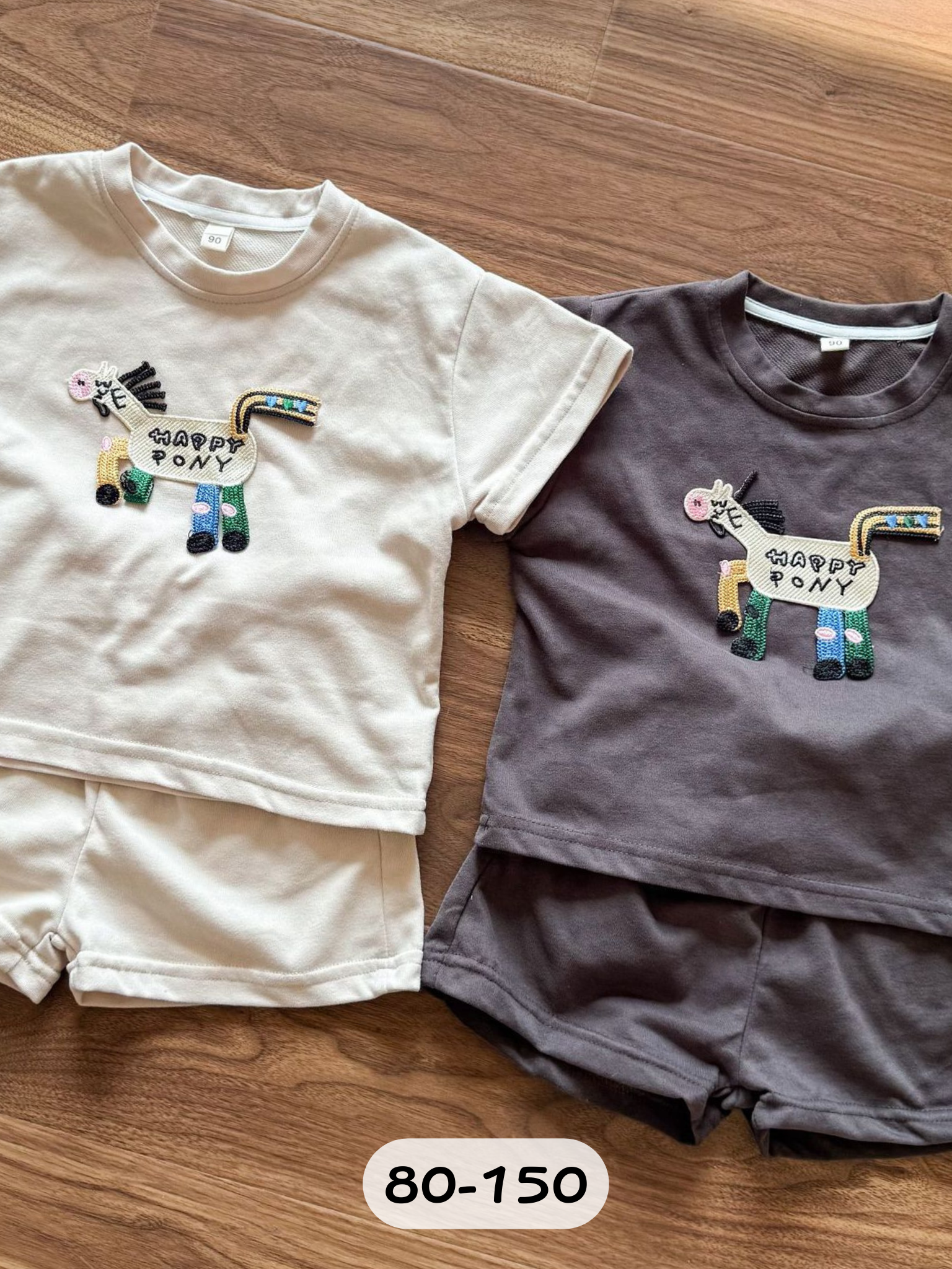 刺繡小馬 短袖套裝/裙裝