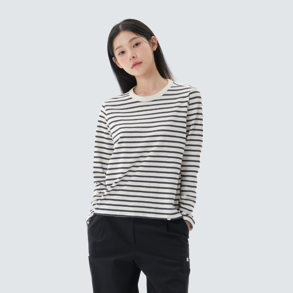 【預購】Snow Peak Sorona 女款條紋機能長袖 T-Shirt 雪鋒 S26SWF-TL69