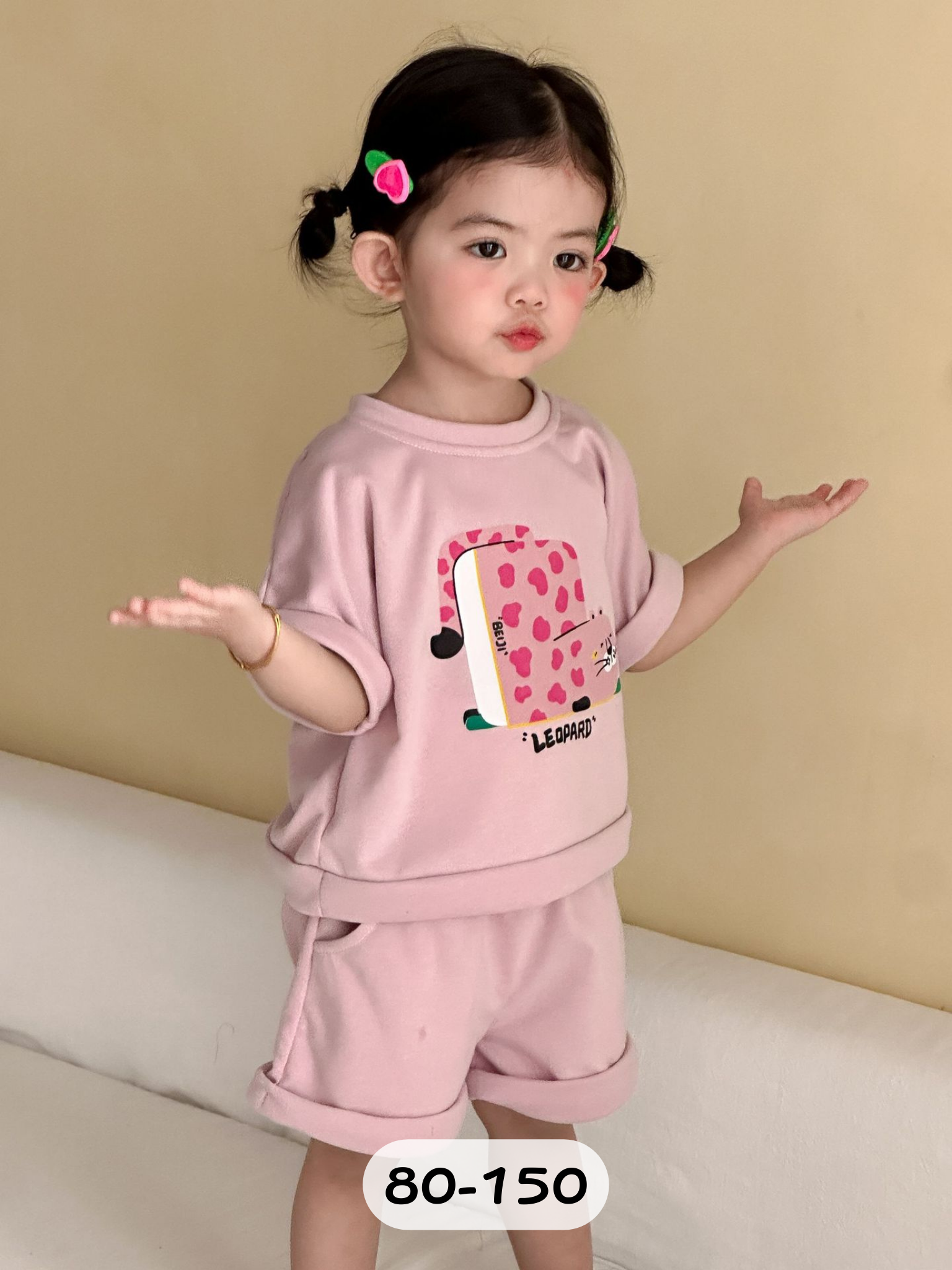 粉豹寶寶 短袖套裝2件組