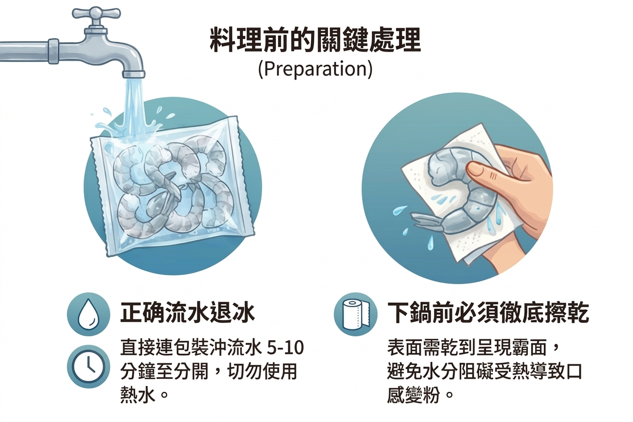 蝦仁退冰方式一定要對
