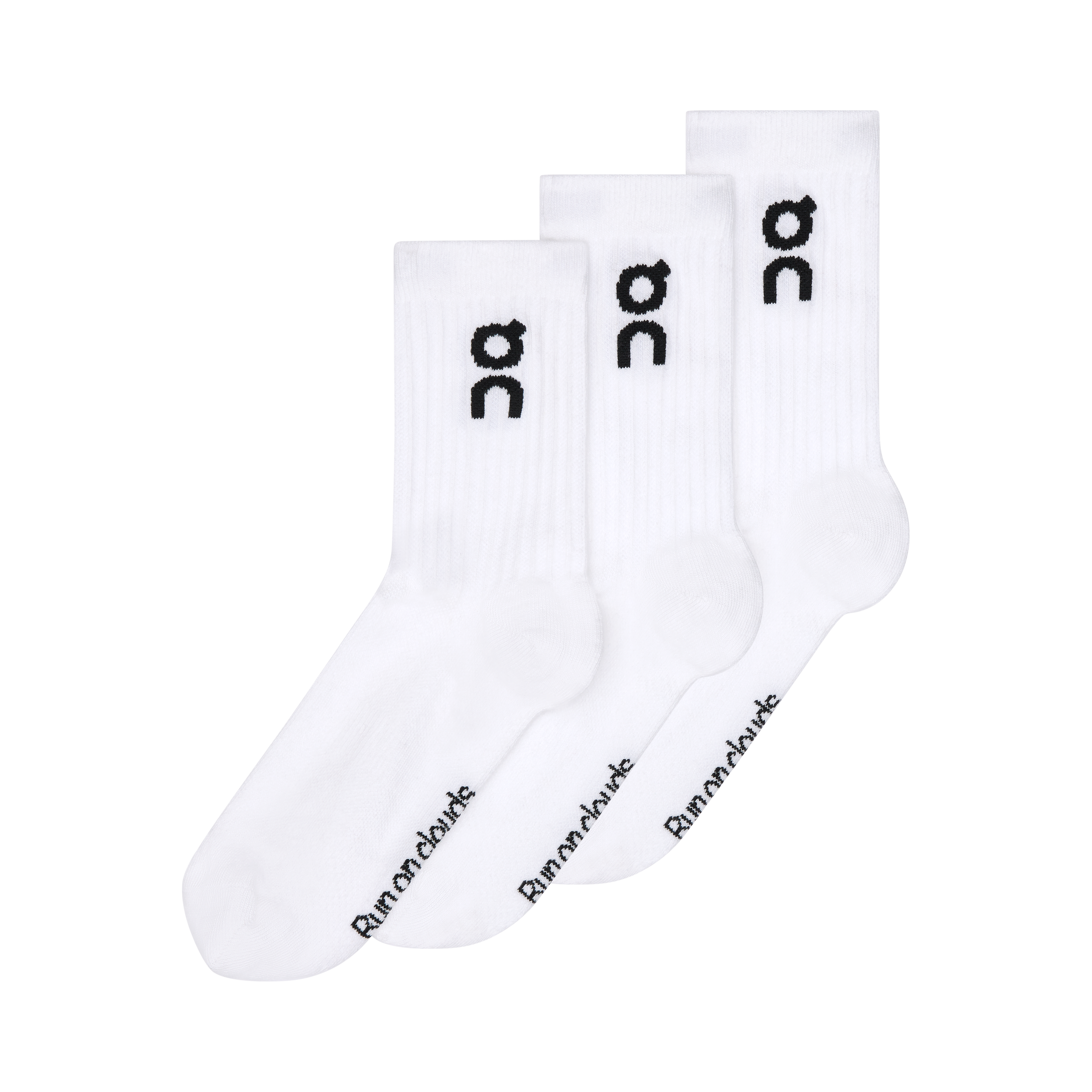 On Running Logo Socks High 3P - White