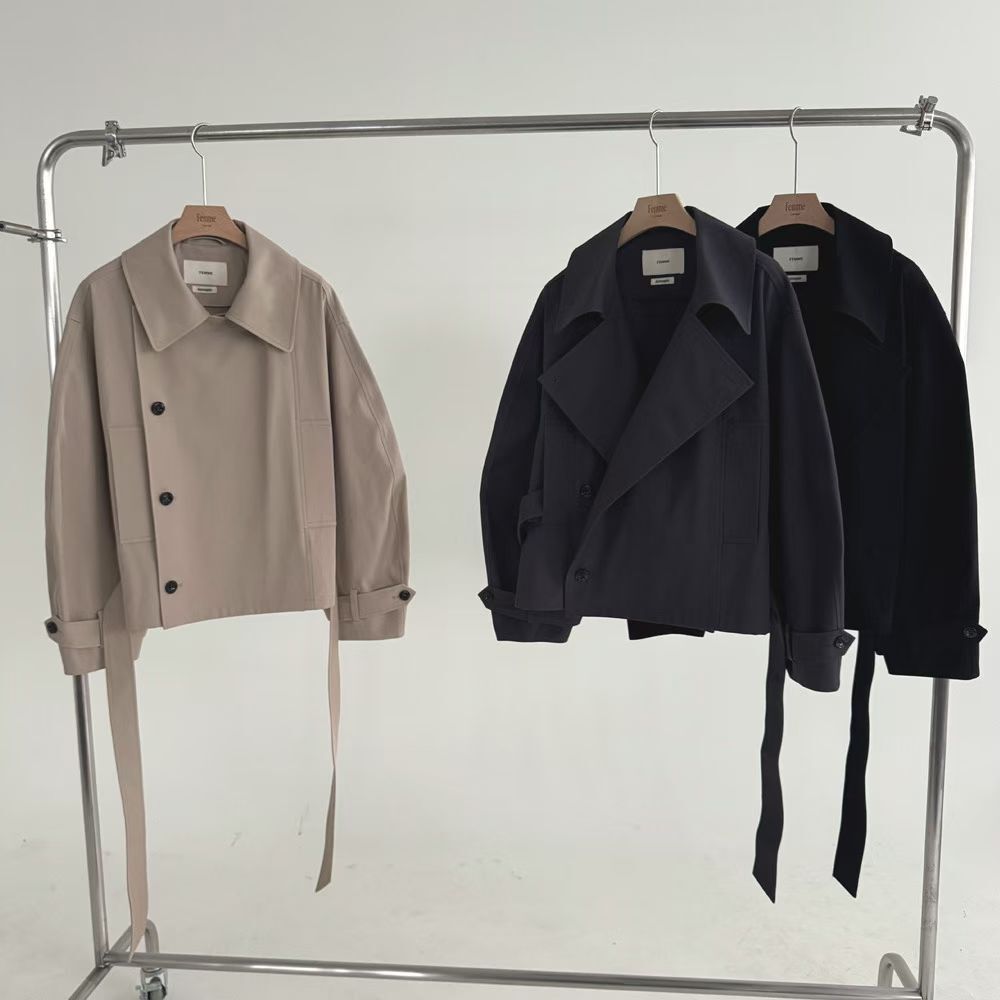 LF6013 綁帶短板風褸