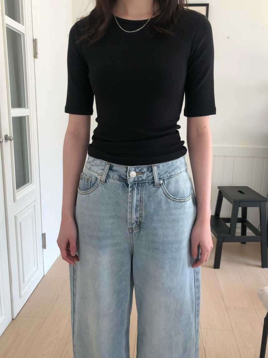 C04-回歸款後打結挖背五分袖(3色)