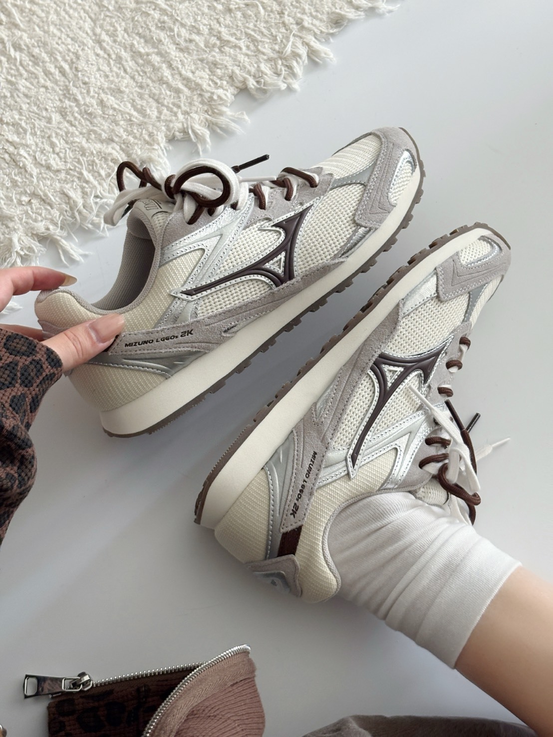 MIZUNO LG 60S 2K 女款 金屬 慕斯棕 復古 薄底 德訓鞋