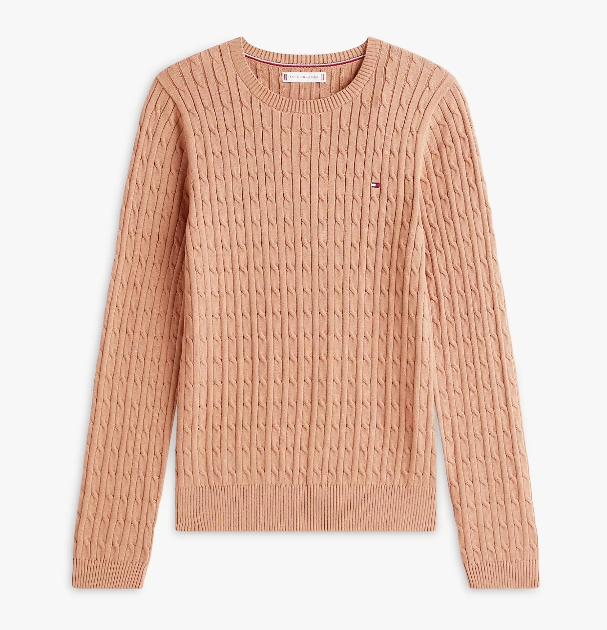 [S] TOMMY HILFIGER TAWNY ROSE CABLE KNIT SWEATER, XW07179-204 (STH1604)