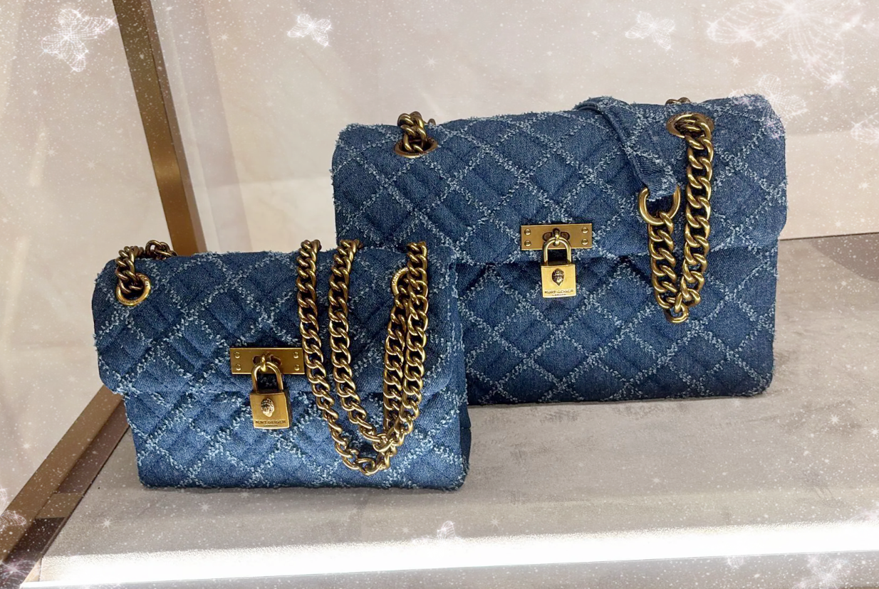 英國代購 (獨立訂單)-Kurt Geiger London brixton denim lock ba