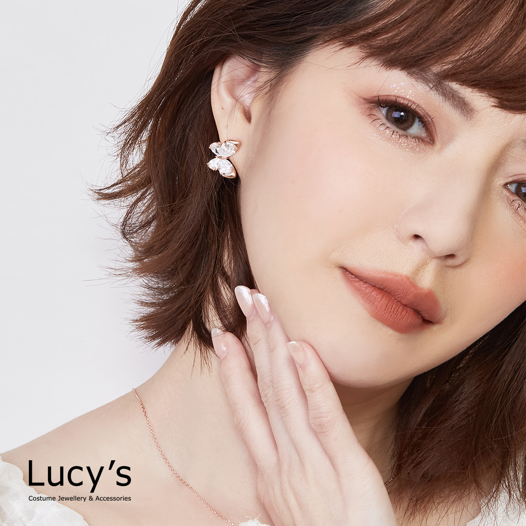 晶鑽蝴蝶 耳環 (127796)