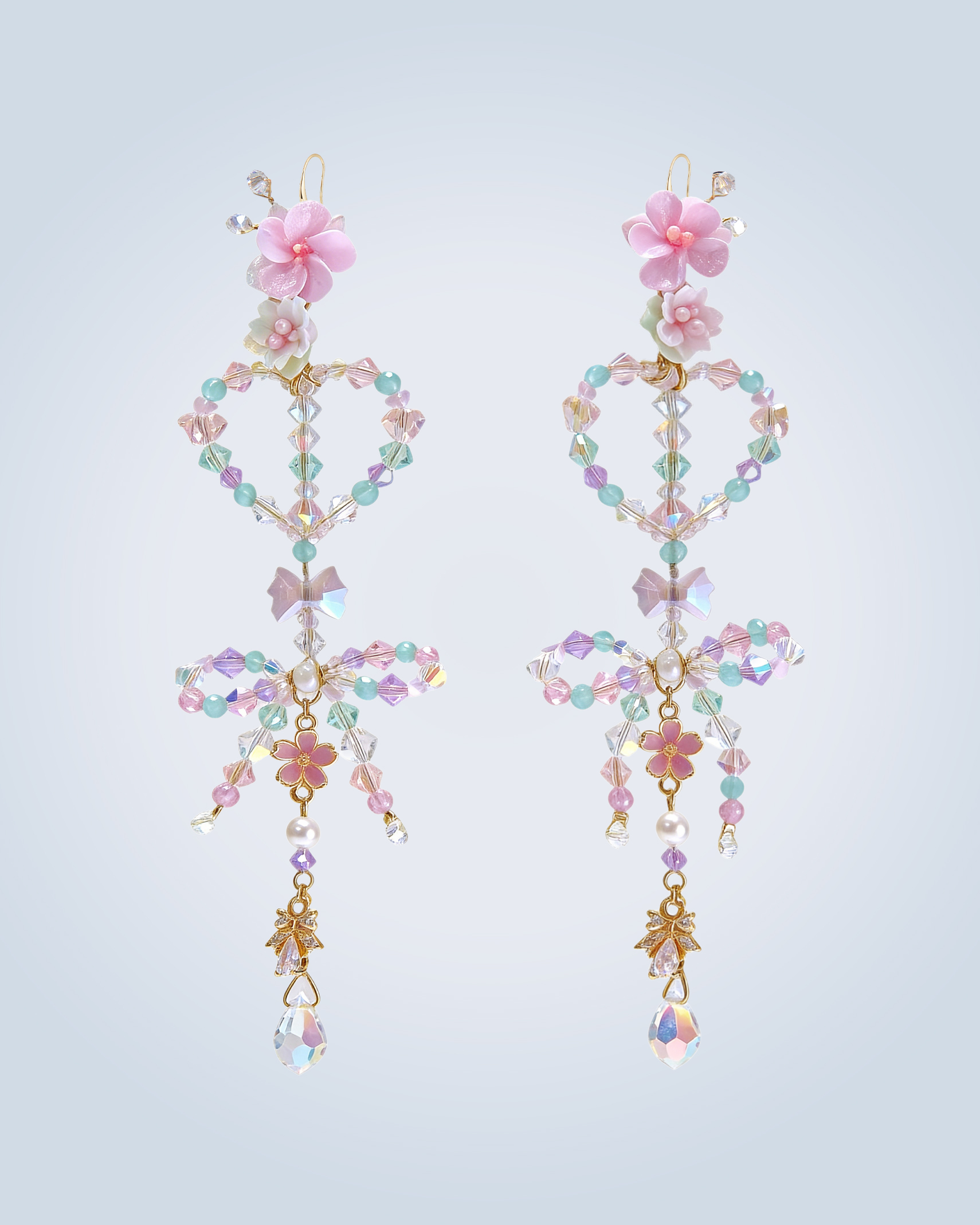 En Pointe Reverie Sakura Heart Earrings