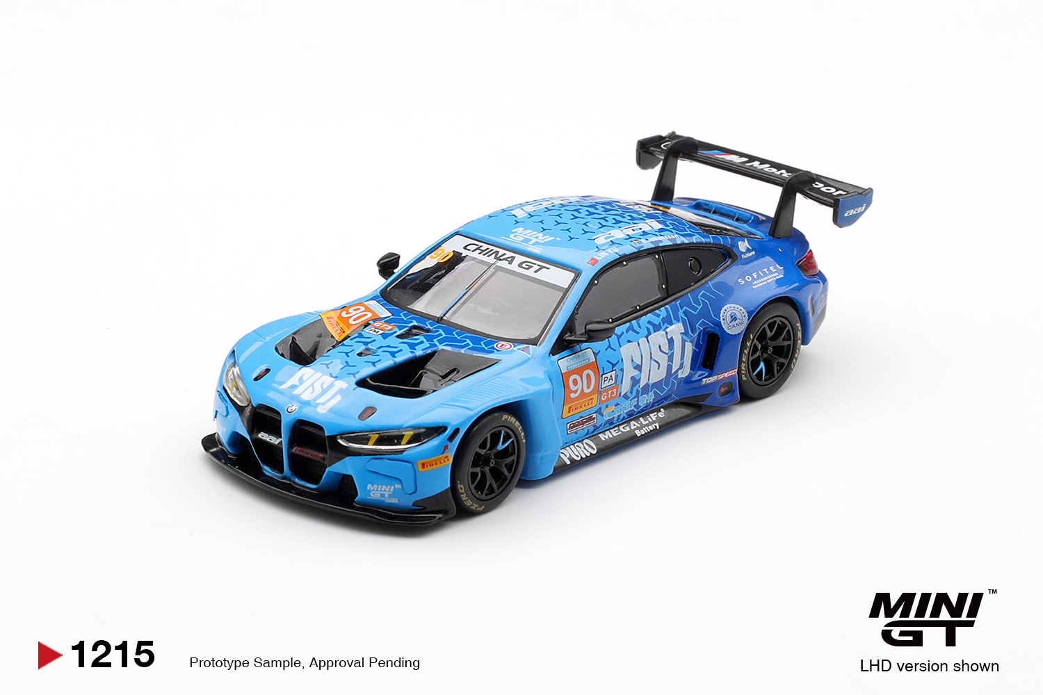 預訂:1/64 MINI GT BMW M4 GT3 EVO #90 FIST Team AAI 2025 China GT LHD/ China Packaging   (MGT01215-CH)