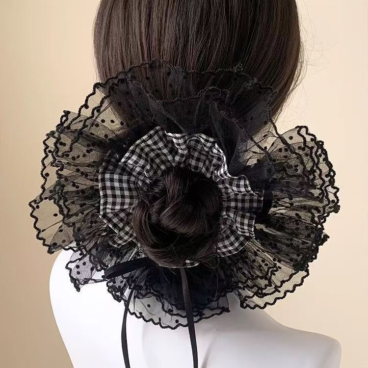 [2 FOR RM10] Black and White Checkered Scrunchies