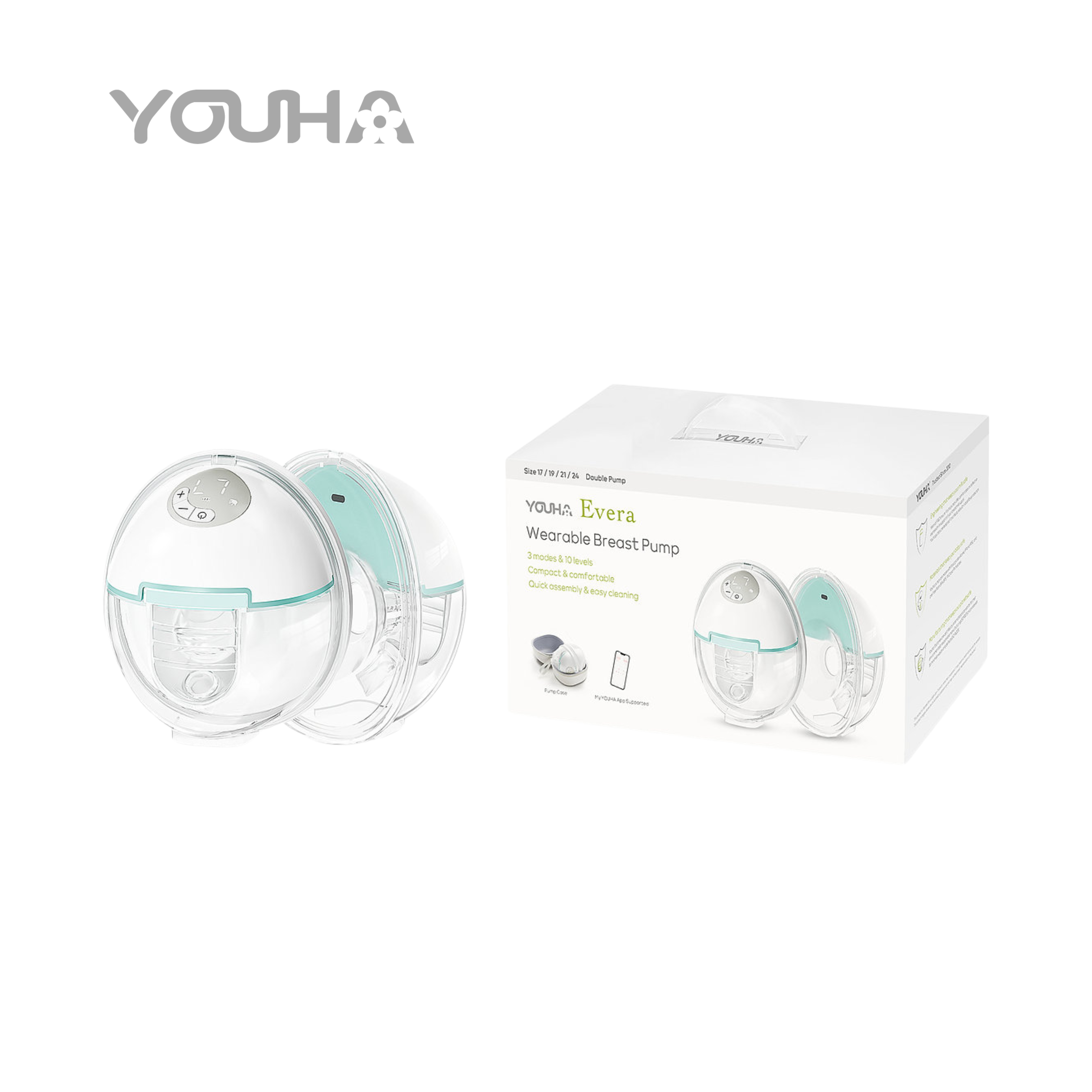 Youha 優合｜Evera穿戴式吸乳器套裝
