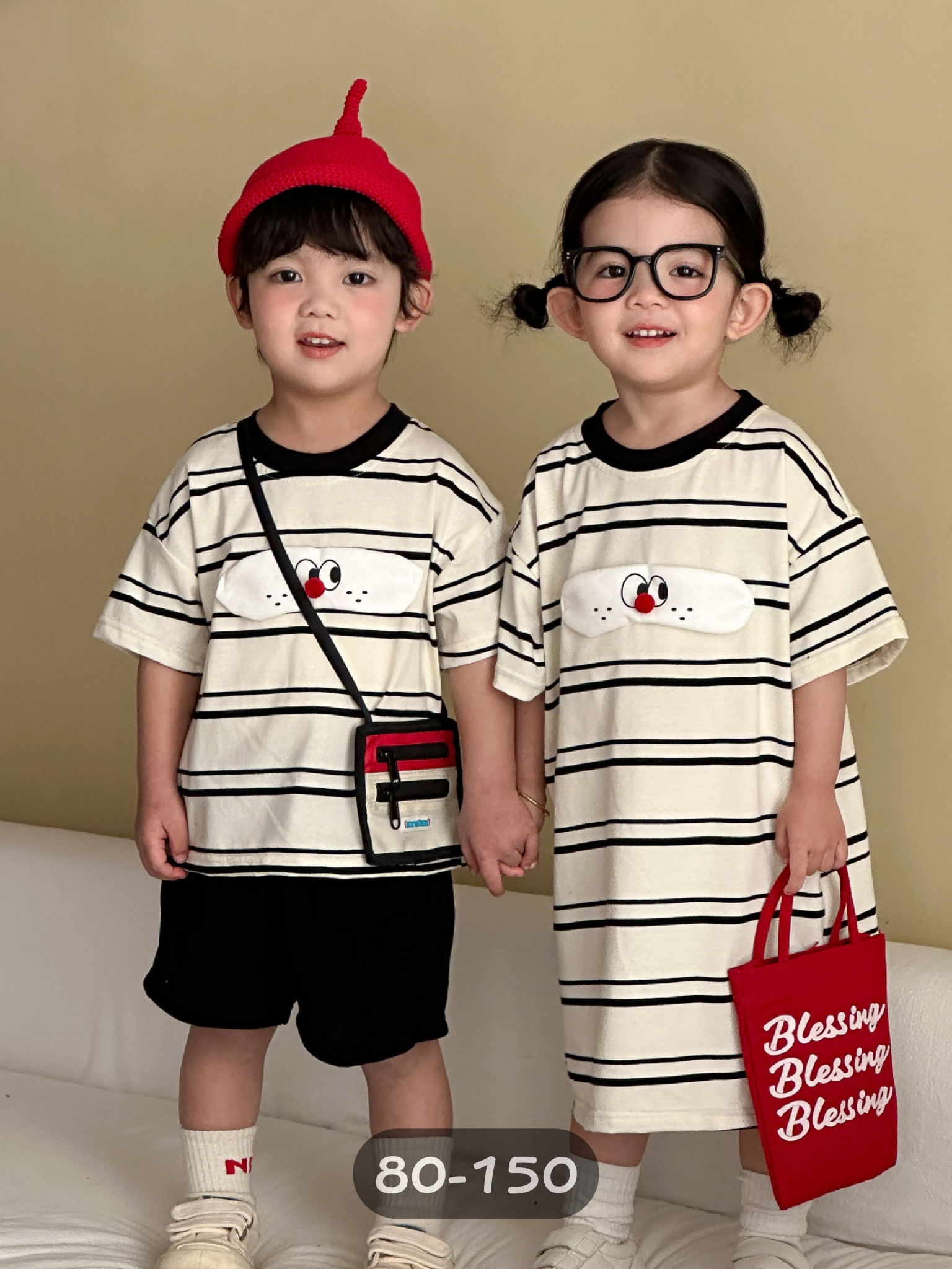 紅鼻貓 短袖套裝/裙裝