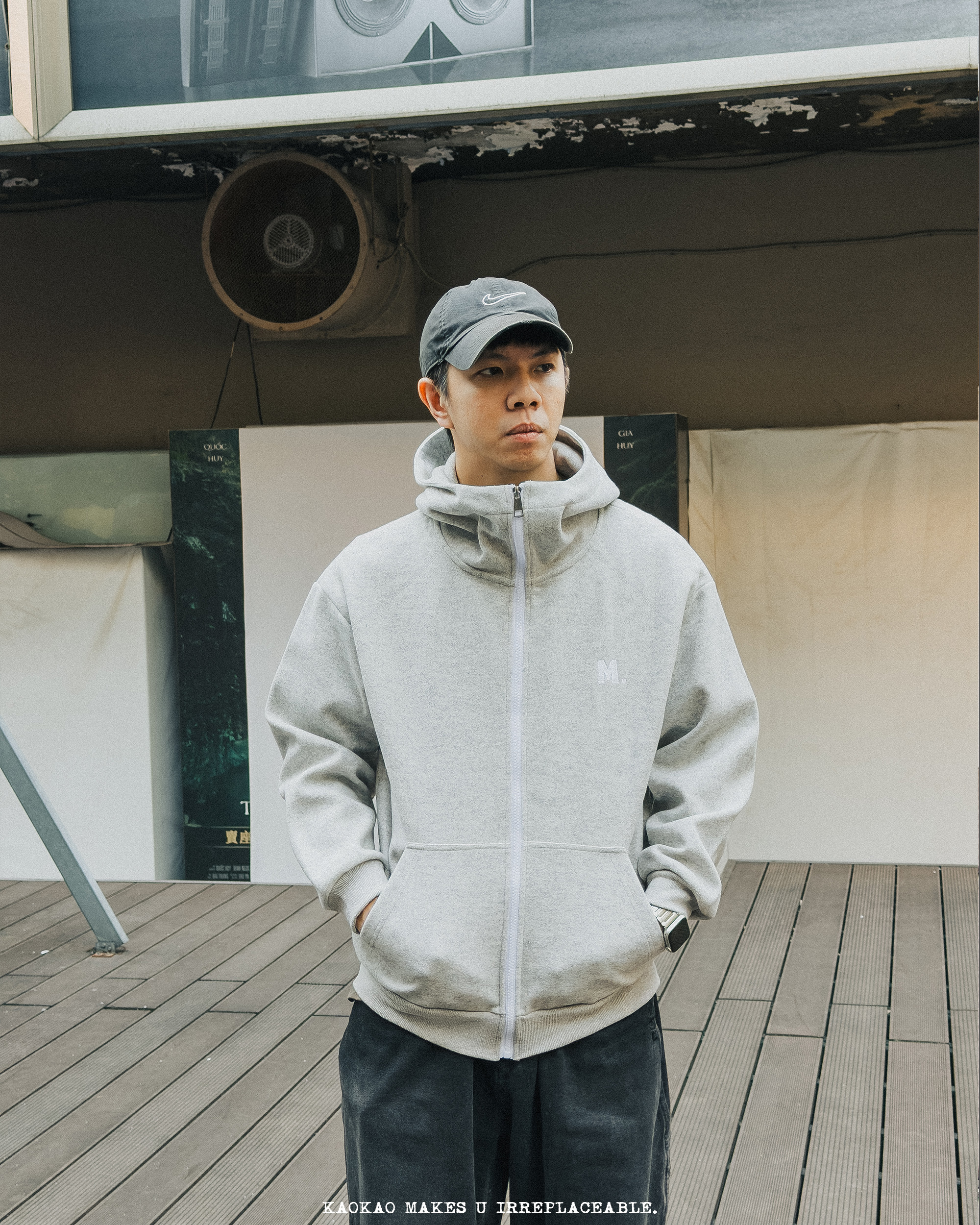 NATURE 重磅 質感毛 連帽外套 秋冬款 撞色刺繡【MW3952】