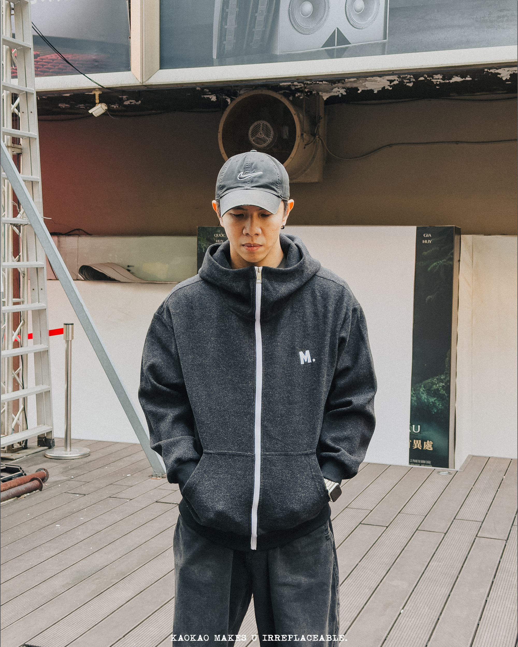 NATURE 重磅 質感毛 連帽外套 秋冬款 撞色刺繡【MW3952】