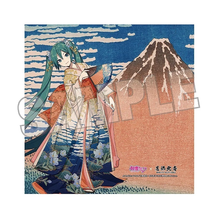 「ACG.GO」「預購」初音未來×葛飾北齋 iXima 擦手巾 神奈川沖浪裏／凱風快晴