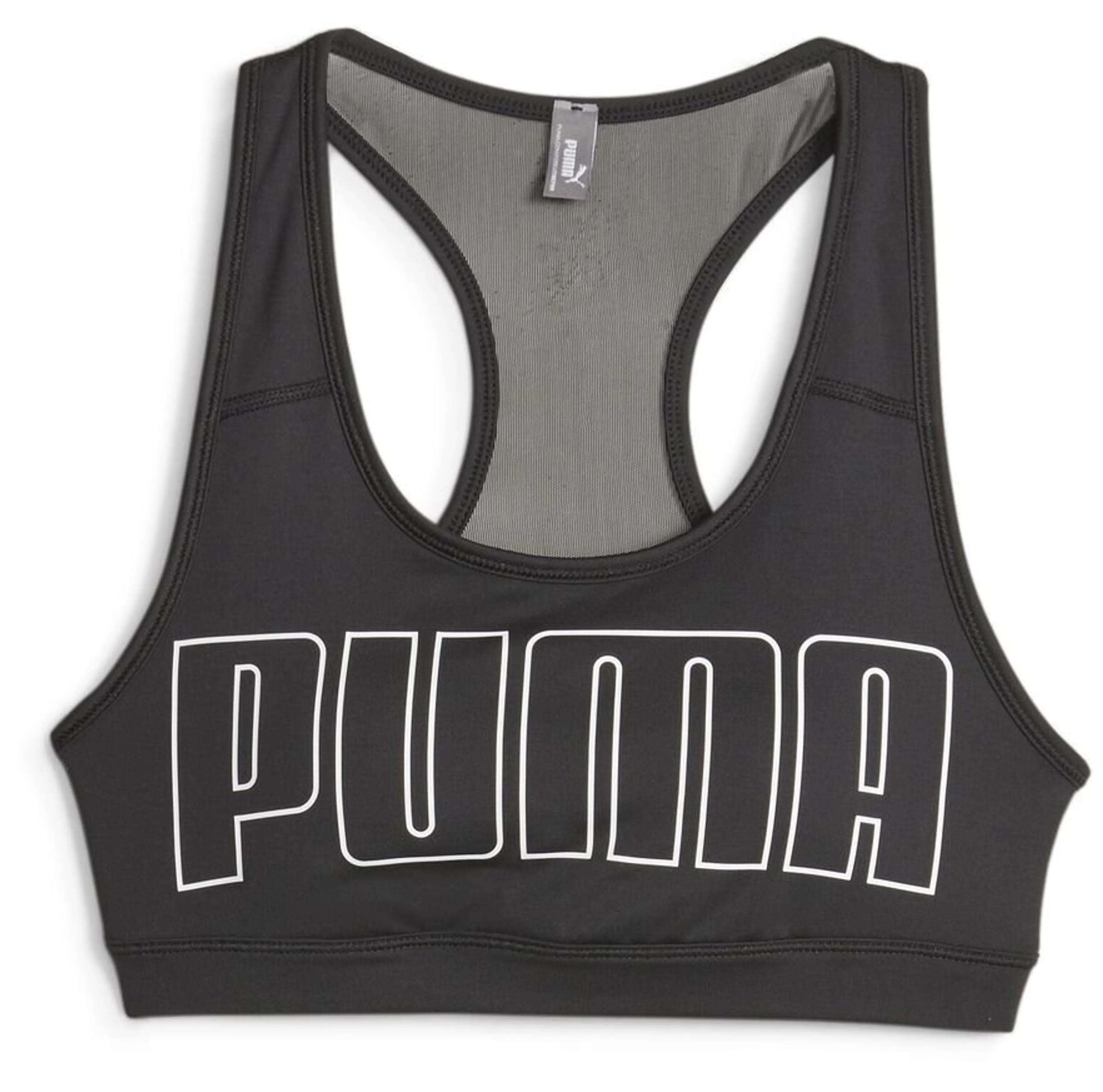 [S] PUMA 4KEEPS GRAPHIC BRA PM,PUMA BLACK/PUMA NOIR, 52441801-PUMA BLACK/PUMA NOIR [FINAL SALE] (SPM43)