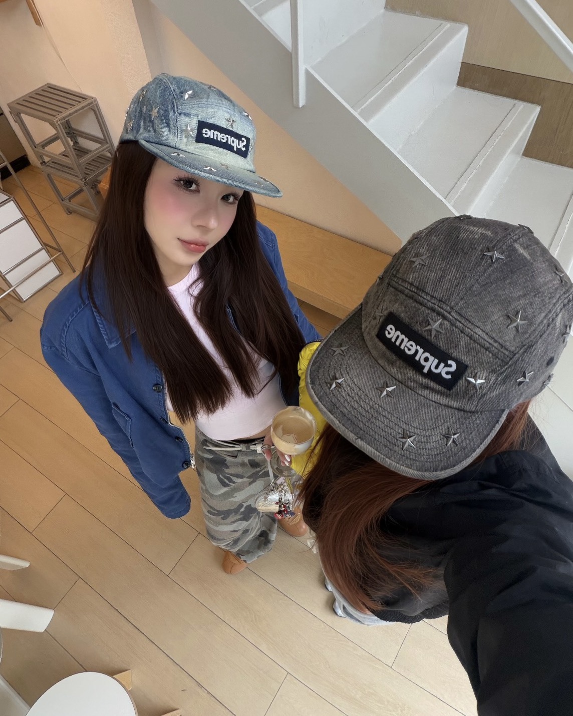 <現貨!!全球已缺貨>Supreme 26SS Stars Denim Cap 星星 鉚釘 單寧 五分割帽 兩色