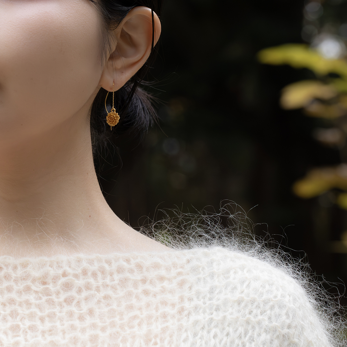小蒲公英鏈條耳環