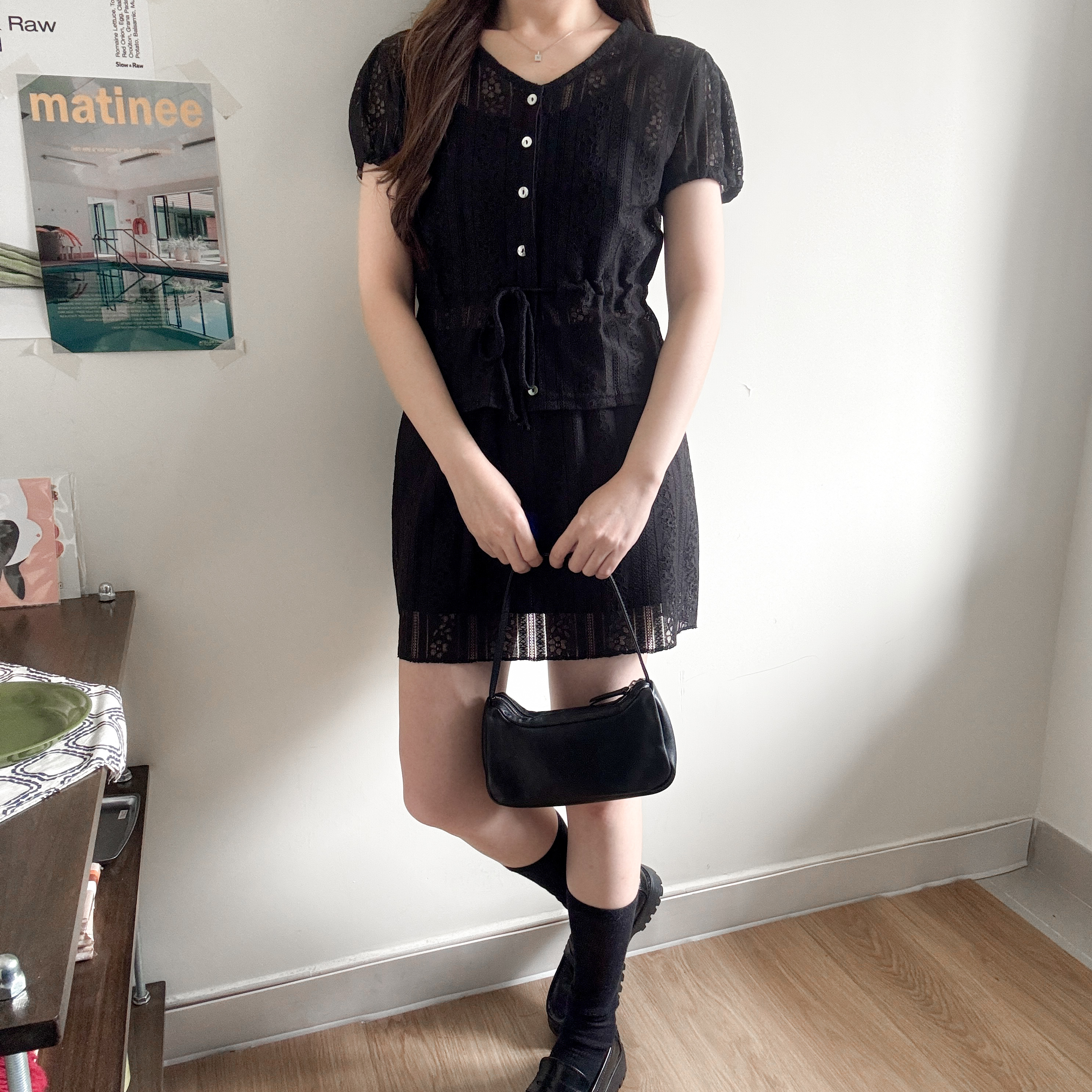 法式浪漫lace束腰top