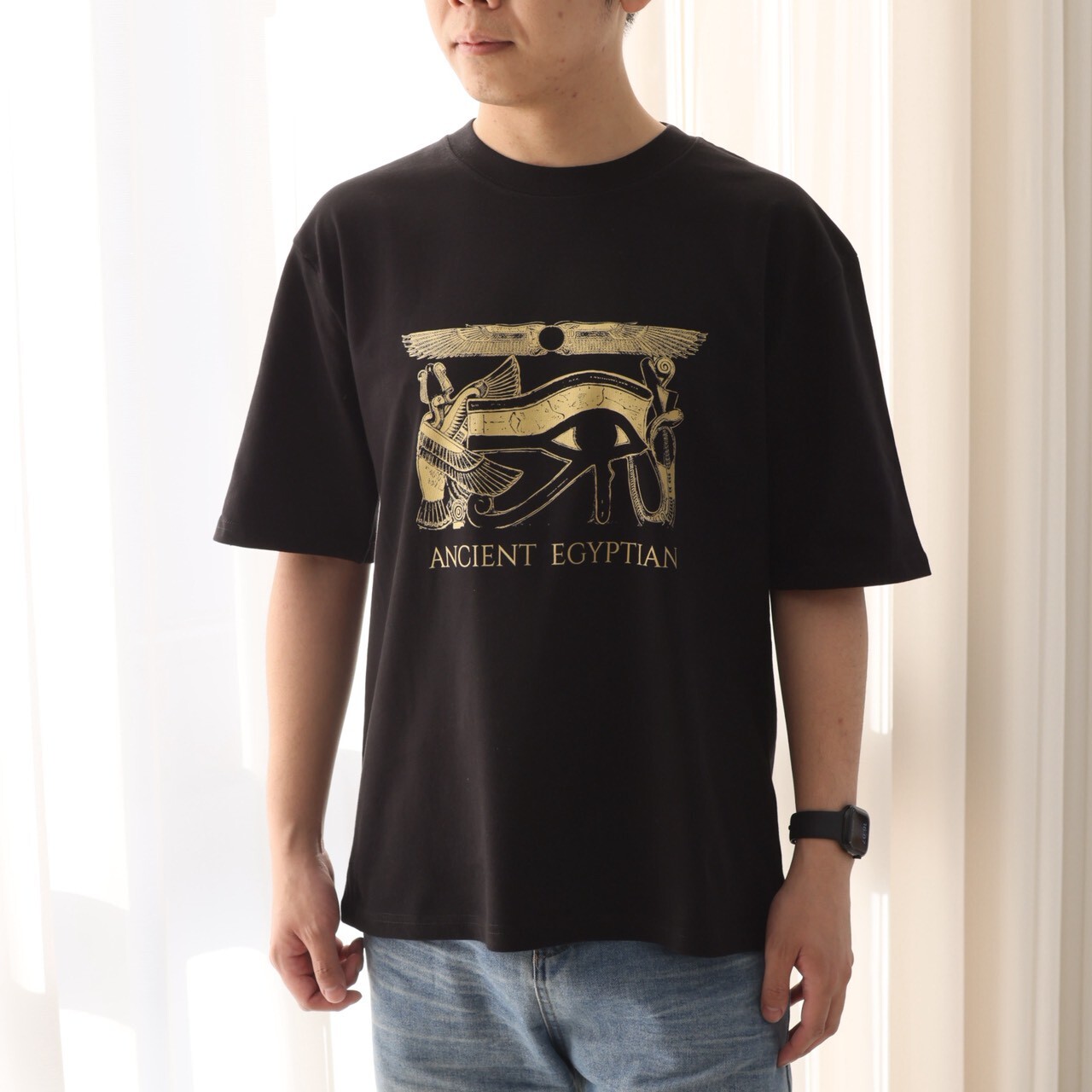 世界古文明藝術T恤｜荷魯斯之眼 黑