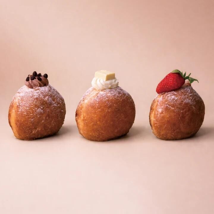 生甜甜圈3入(卡士達奶霜/草莓/巧克力)【冷藏/蛋奶素】