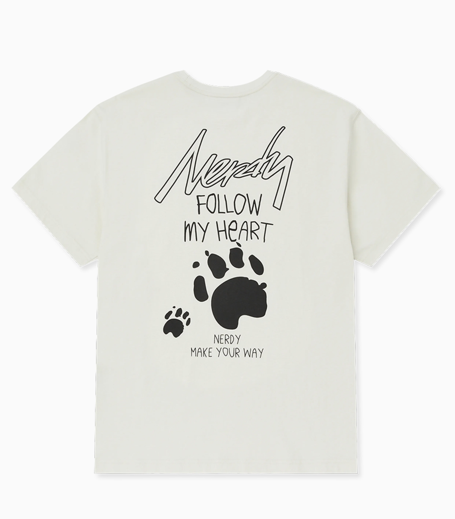 [S] NERDY FOOTPRINT S/S T-SHIRT_CREAM, PNEU25ST2302 (SN547)