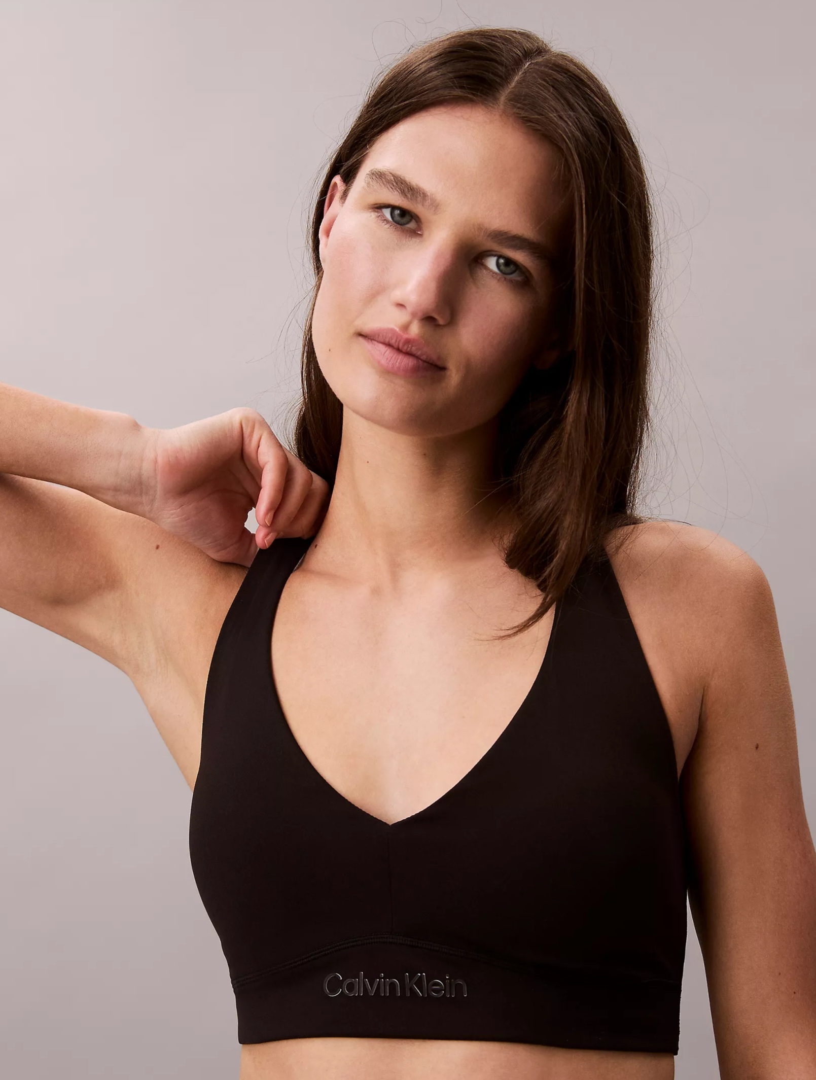 [S] CALVIN KLEIN BLACK SOFT SPORT MEDIUM IMPACT SPORTS BRA, 406G147-001 (SCK831)