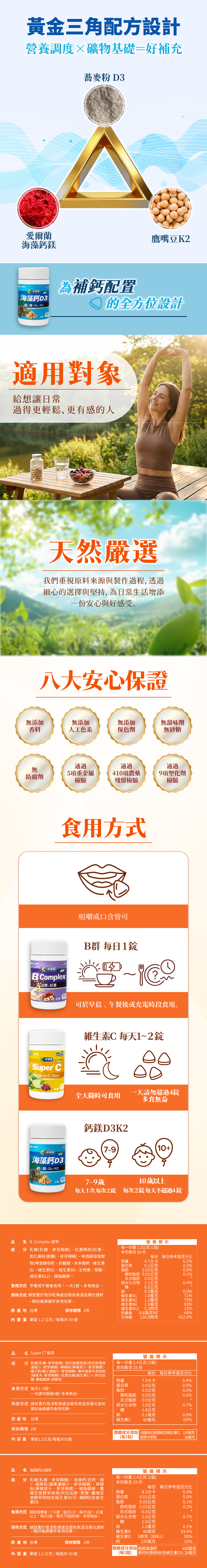 送禮就要送健康,一錠健康 白金級保健禮盒。B Complex、Super C³、海藻鈣 D3,加贈:旺旺開運紅包袋5入