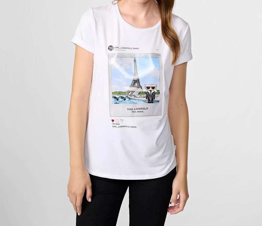 [S] KARL LAGERFELD INSTAGRAM KARL TEE,WHITE, L0WH6014-WHT [FINAL SALE] (SKL930)