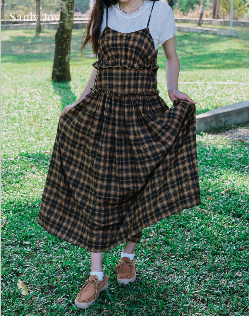 Sanly Joy 莉維亞麂皮袋鼠鞋 焦糖棕麂皮鞋 女生日常休閒穿搭