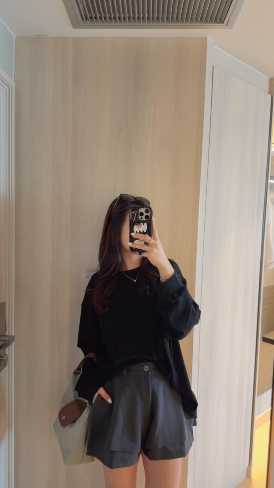 Tofu長䄂上衣(黑色)