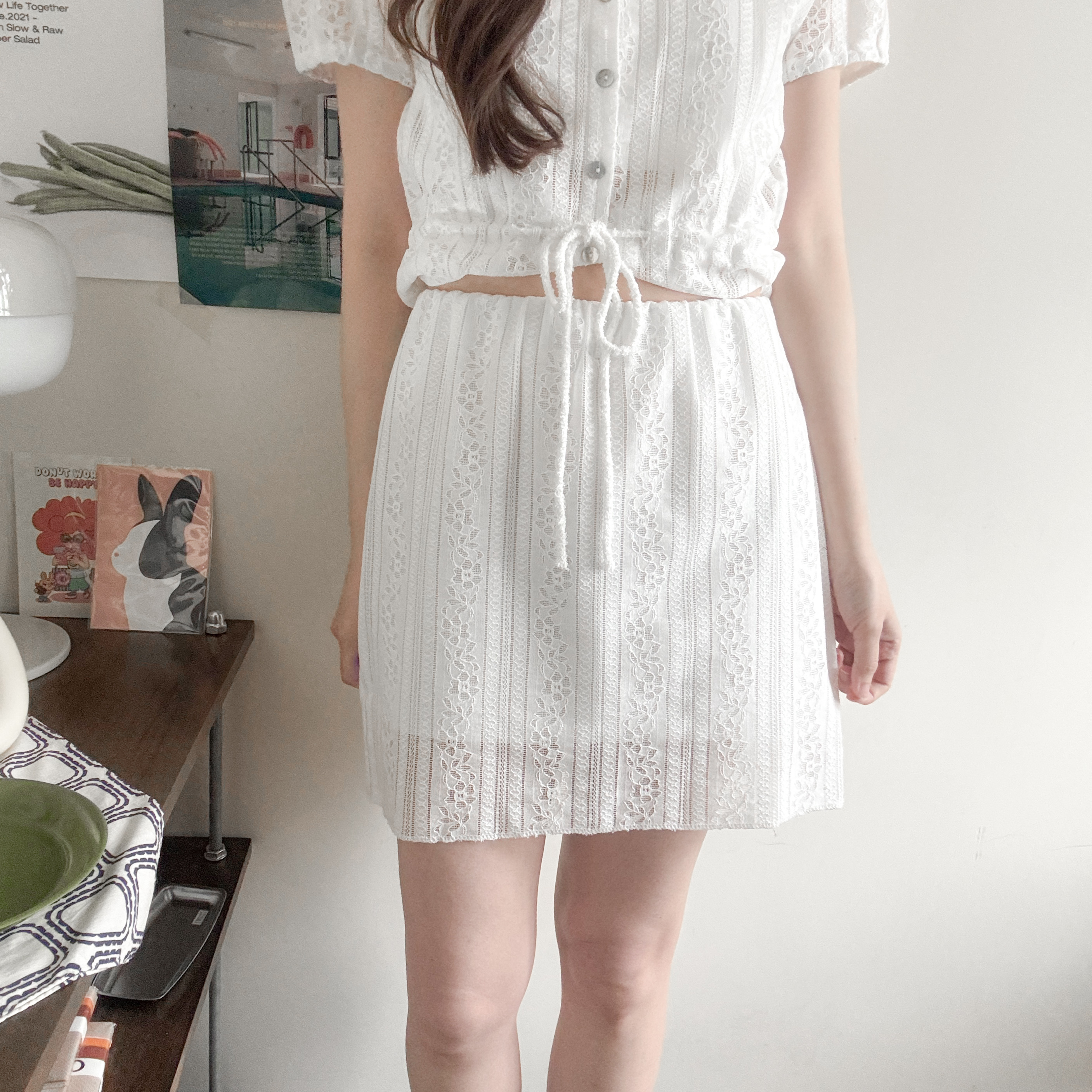 法式浪漫lace短裙